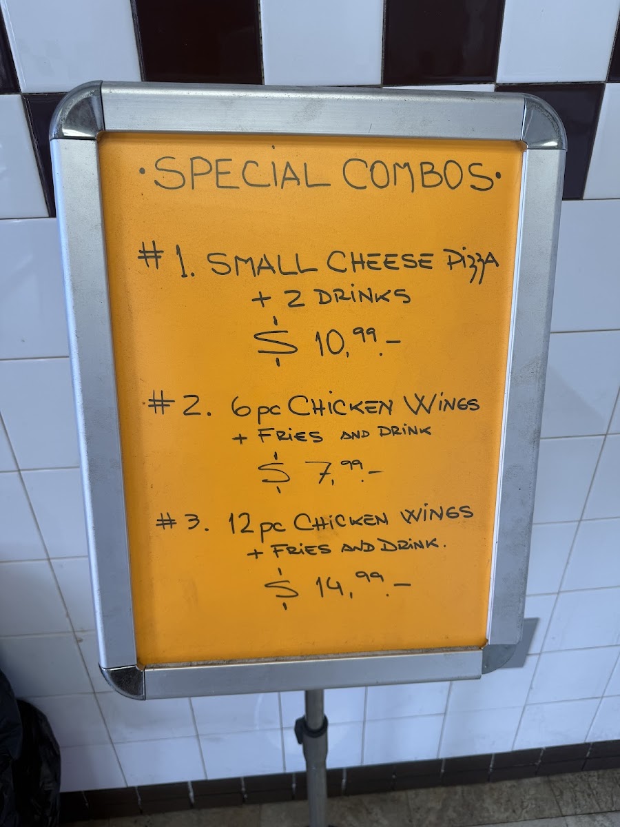 ROSEMONT PIZZA menu board
