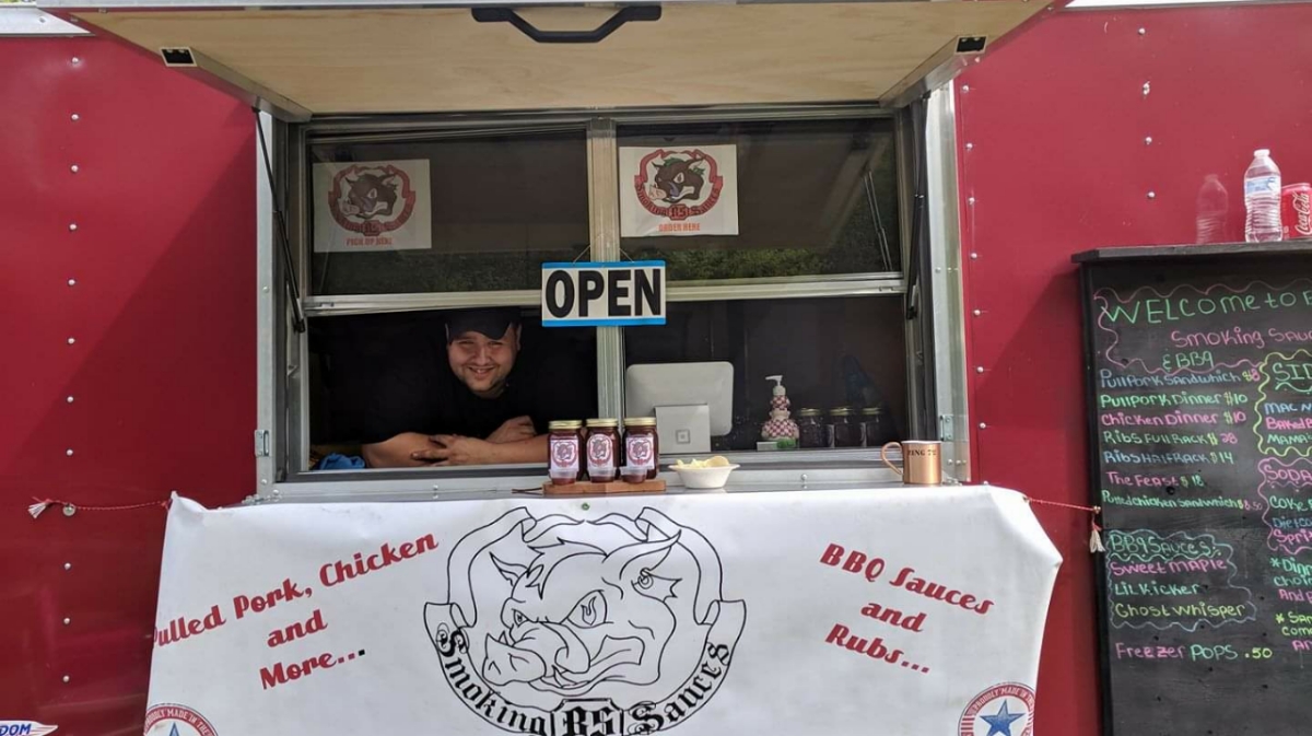 B.S. Smoking Sauces & BBQ menu board