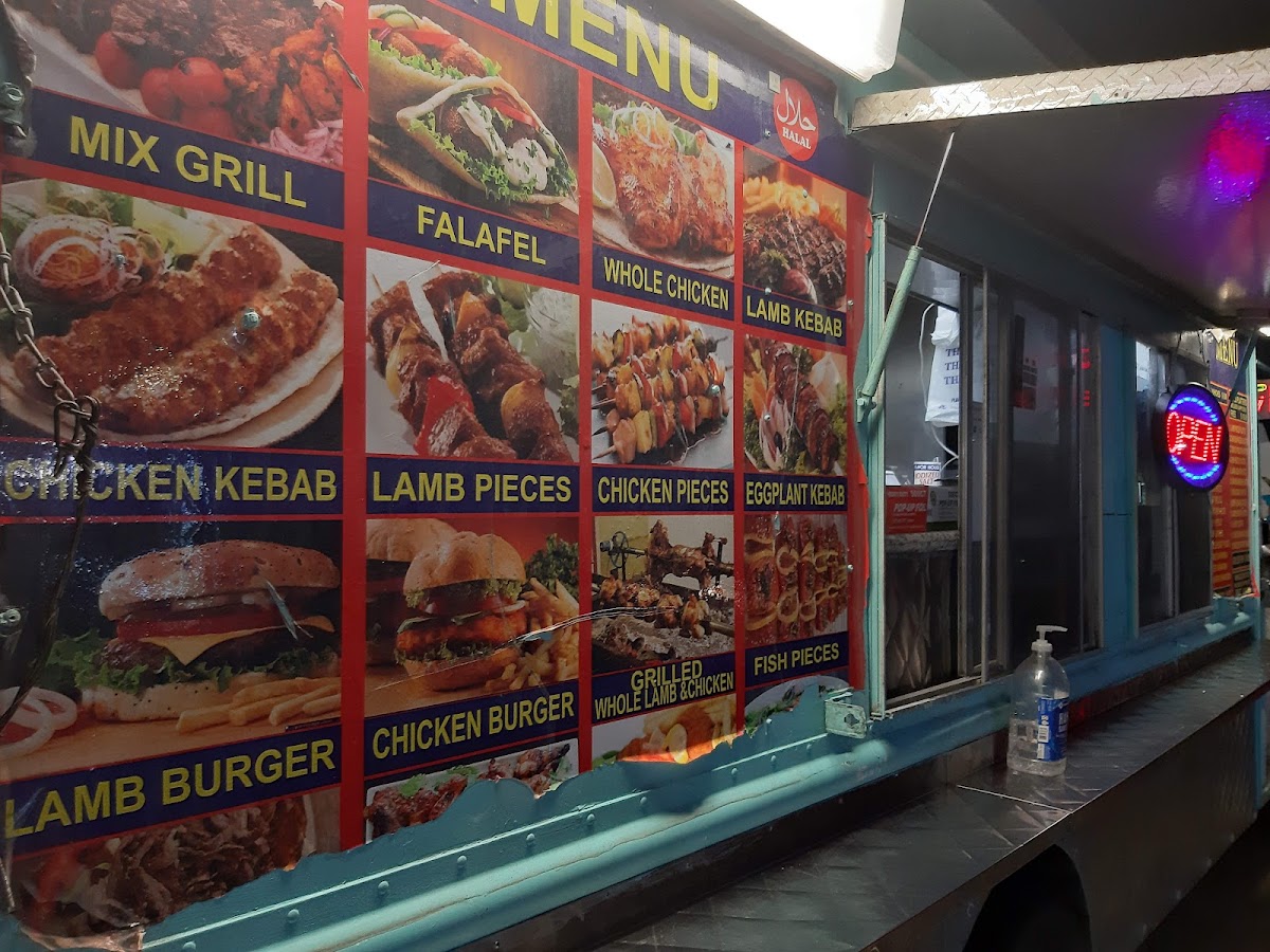 Alarabi Mediterranean Grill menu board