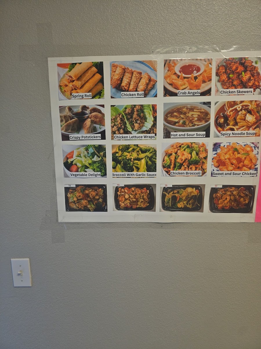 CNS Cafe Chinese Restaurant menu board