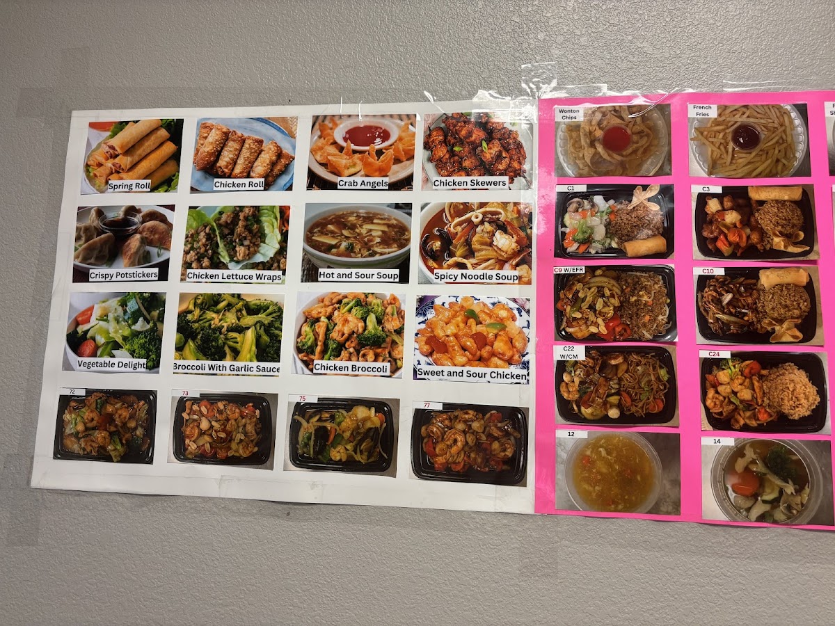 CNS Cafe Chinese Restaurant menu board