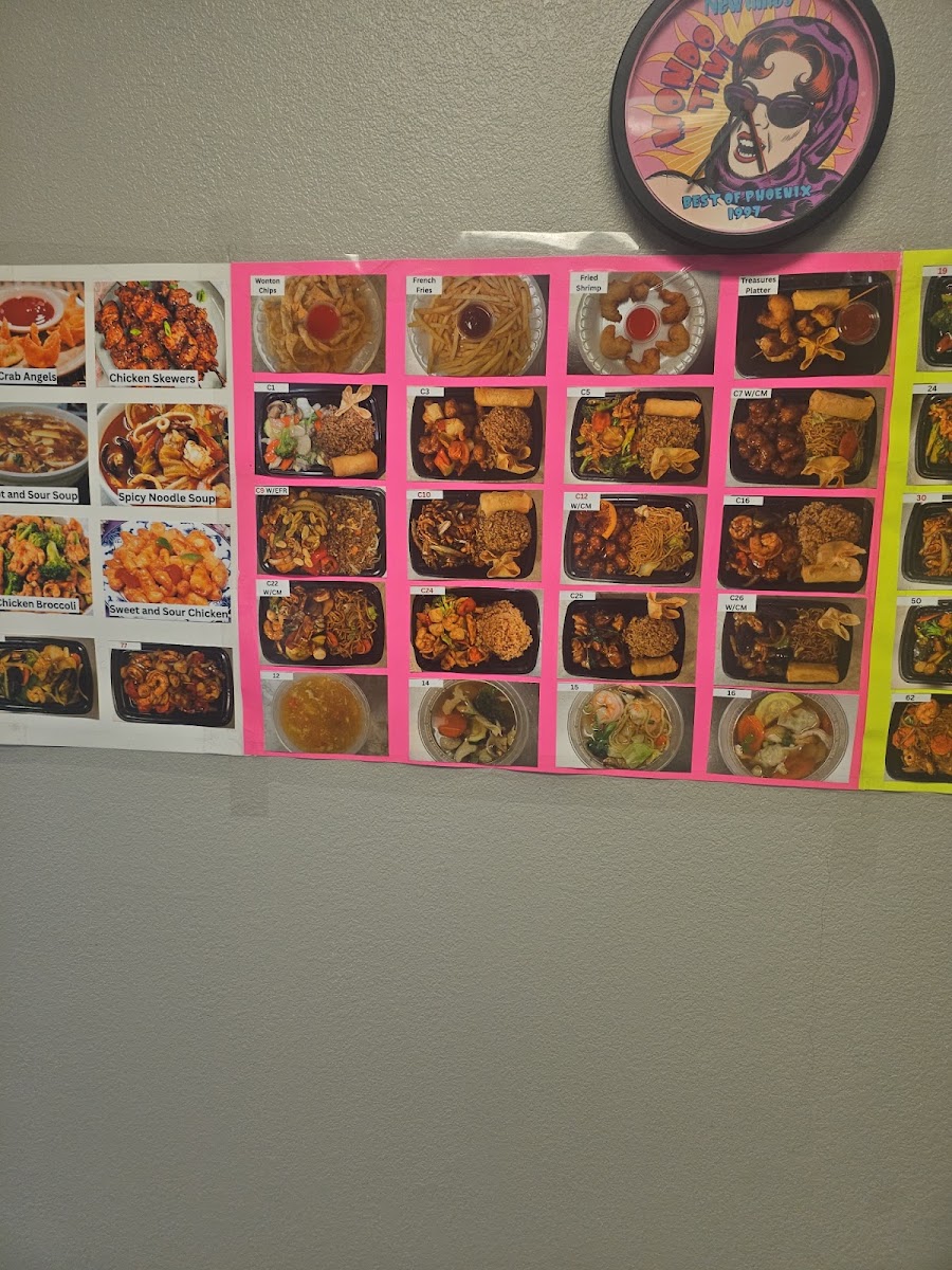 CNS Cafe Chinese Restaurant menu board