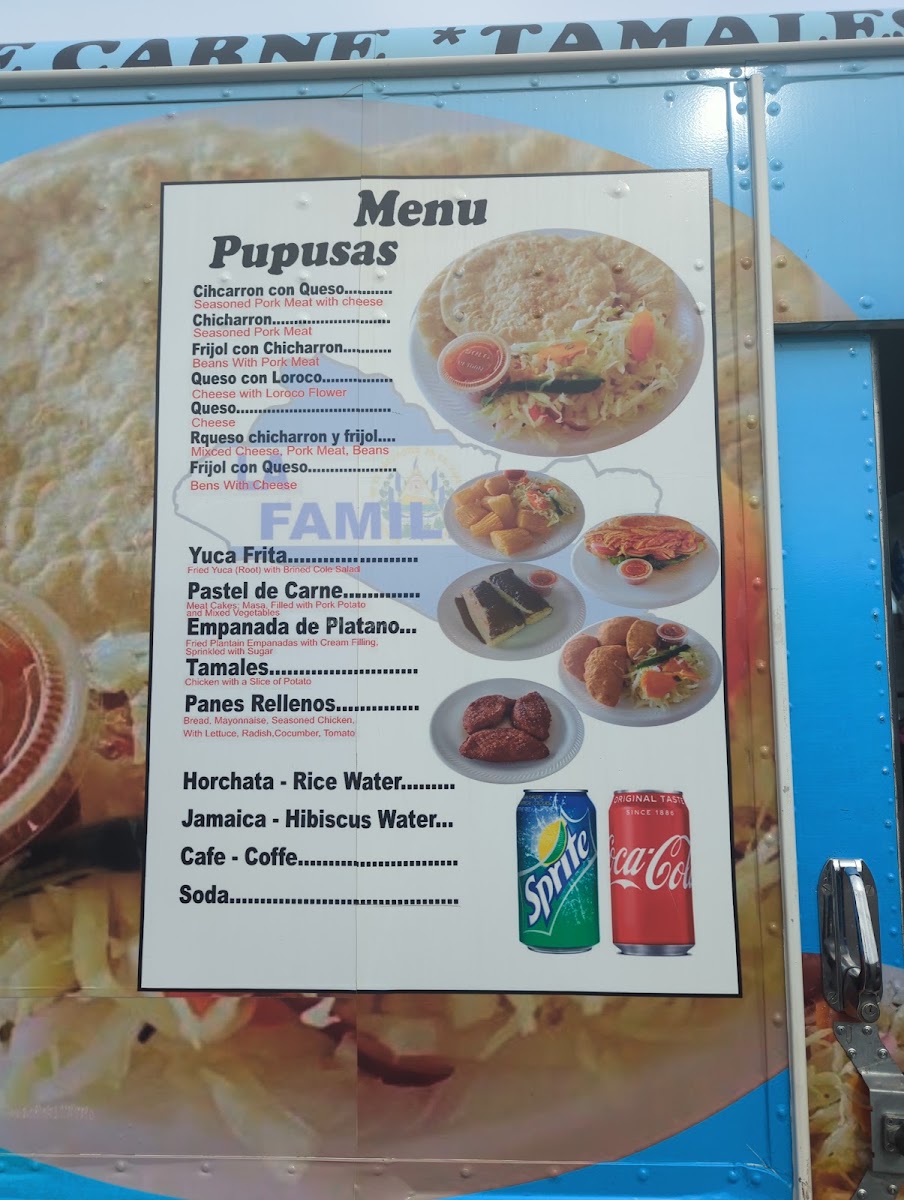 La Familiar menu board