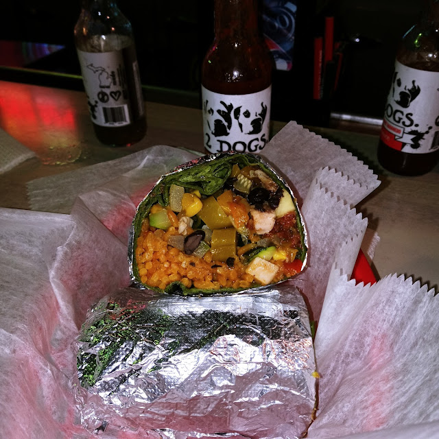 Vegetable Burrito with Chicken Added