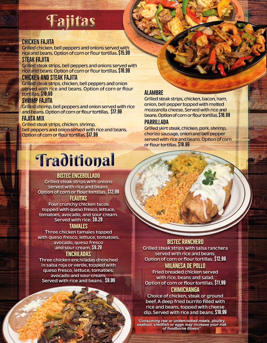 La Malquerida Restaurant & Tienda Avon Park menu board