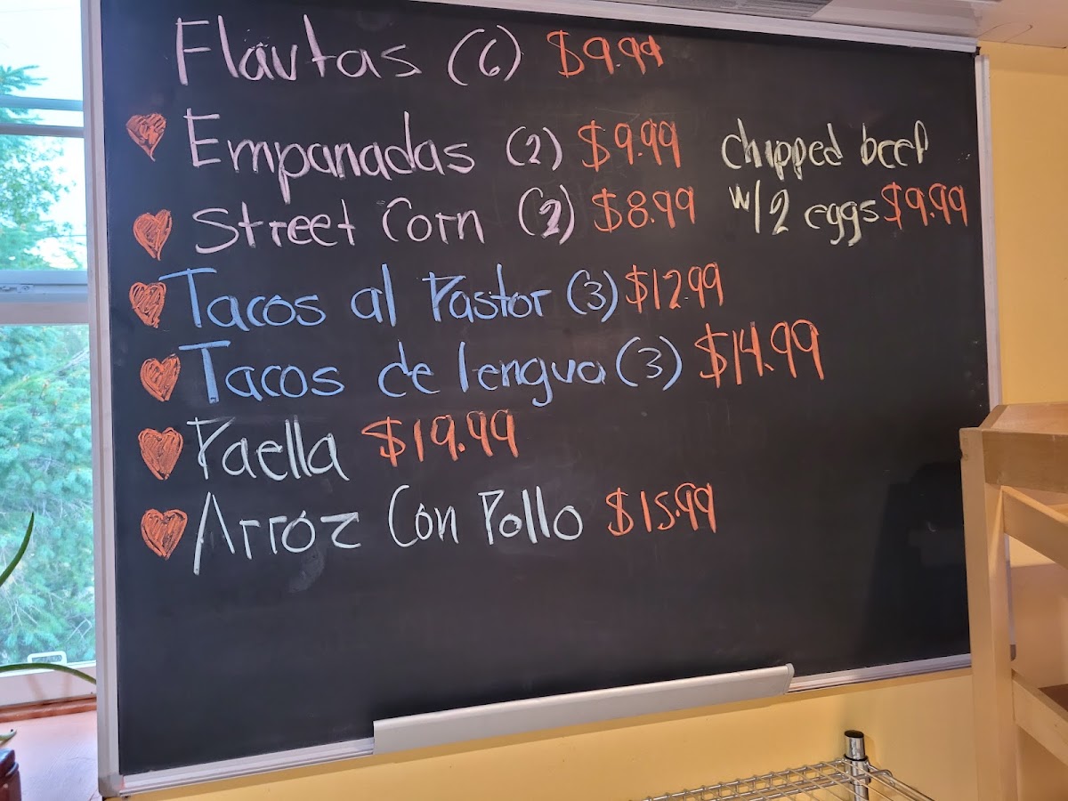 Limeport Family Restaurant menu board
