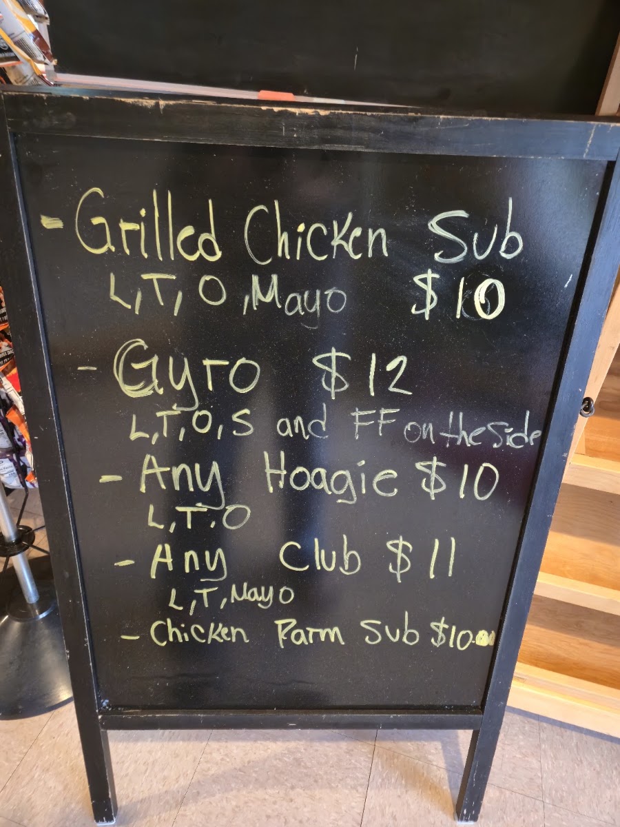 Limeport Family Restaurant menu board