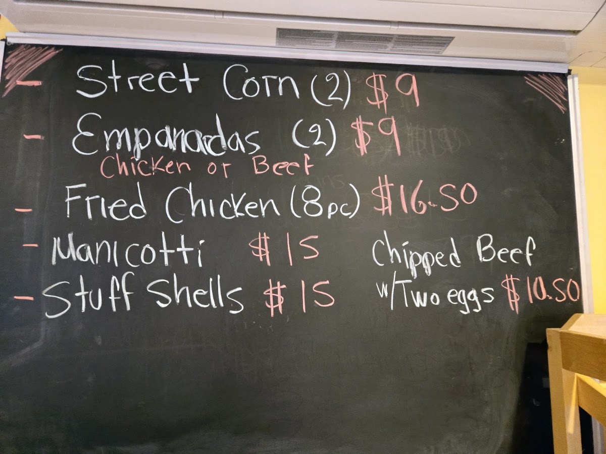 Limeport Family Restaurant menu board
