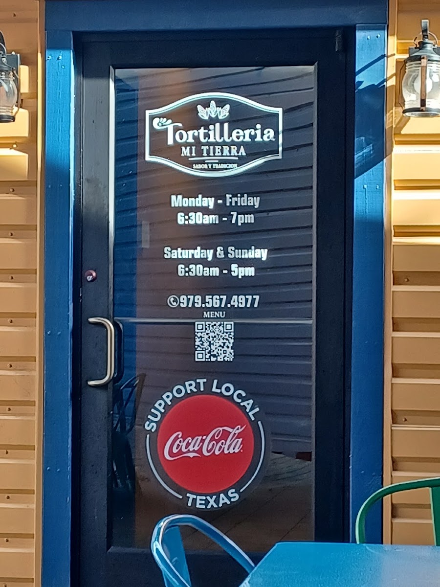 Tortilleria Mi Tierra Caldwell TX menu board