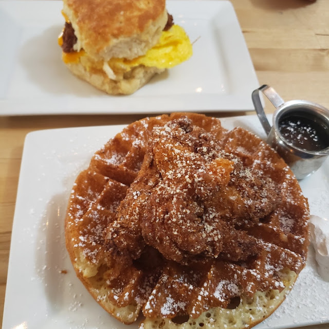 Crispy Chicken Tenders and Waffle