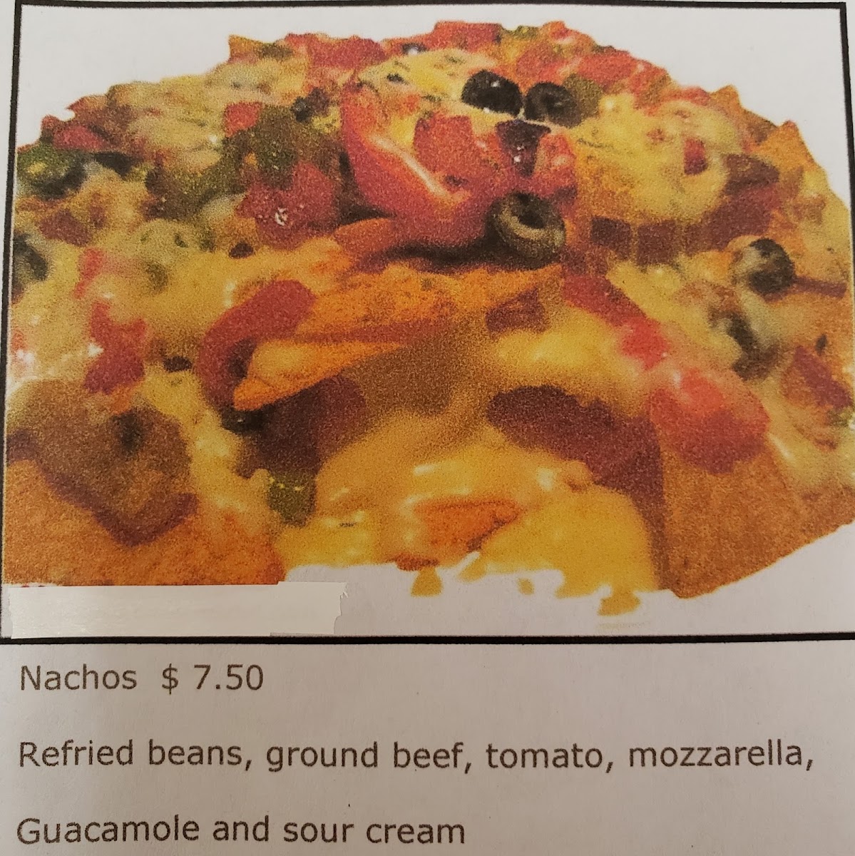 Lupita's Mexican Store and Restaurant menu board