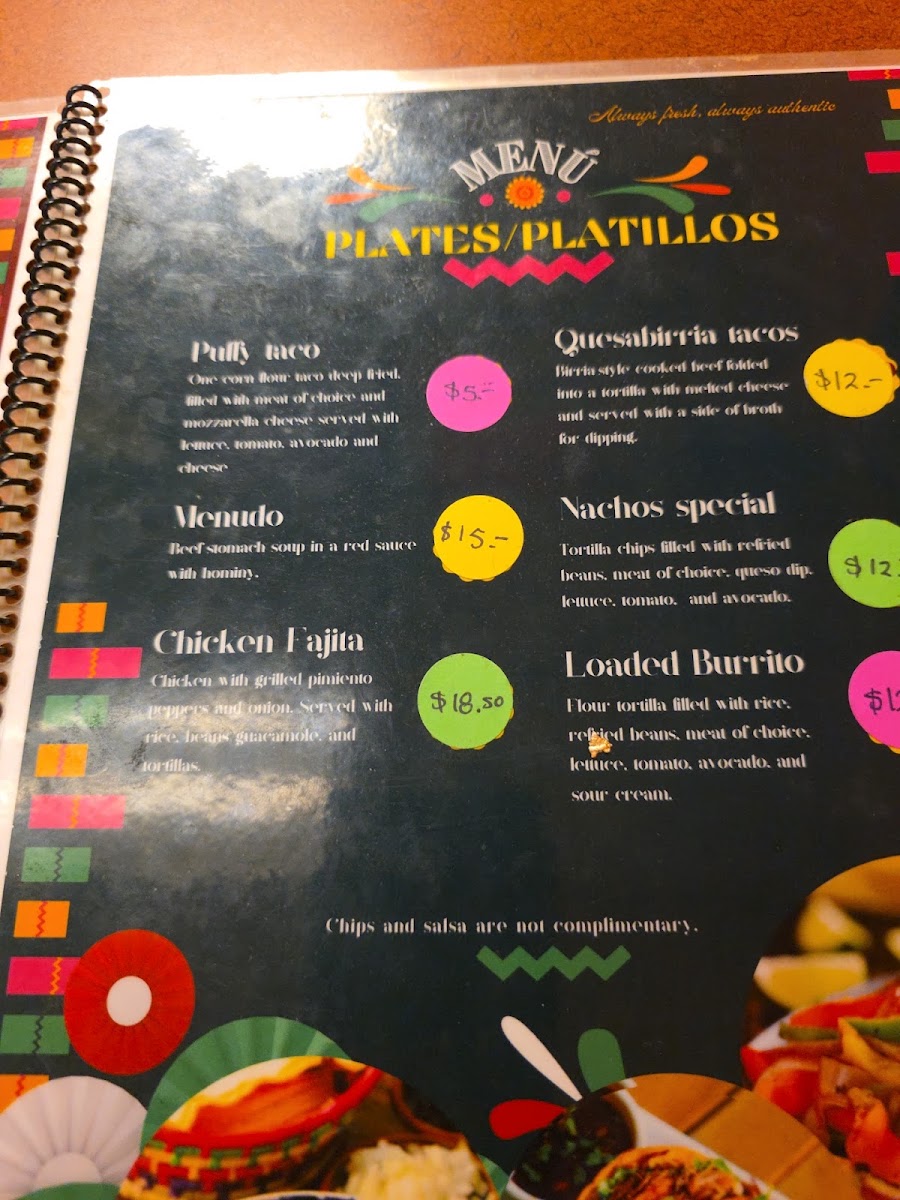 Lupita's Mexican Store and Restaurant menu board