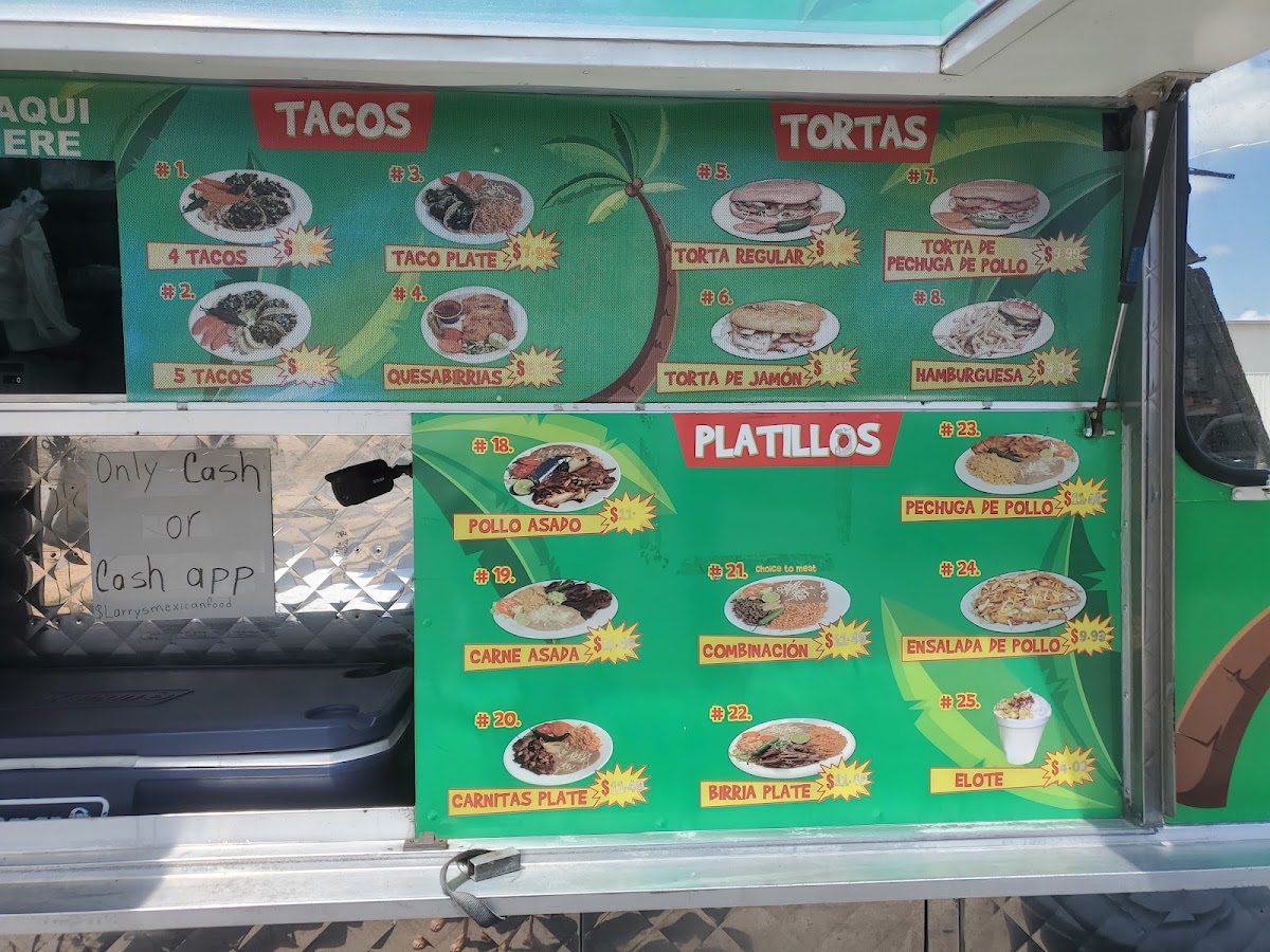 El Vallartazo menu board