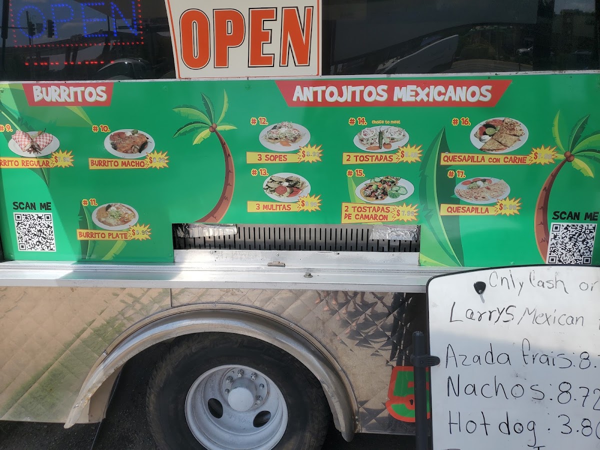 El Vallartazo menu board