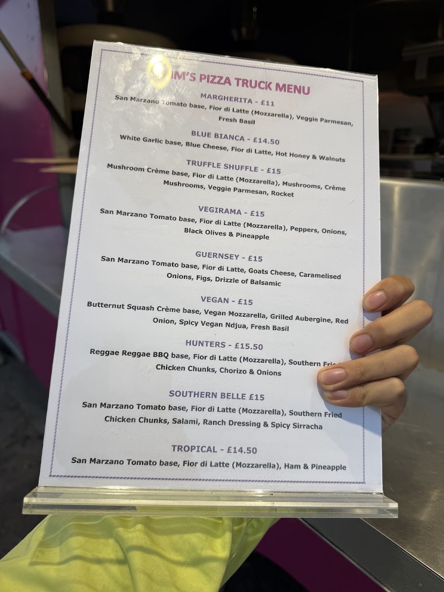 Mim's Kiosk at Cobo menu board