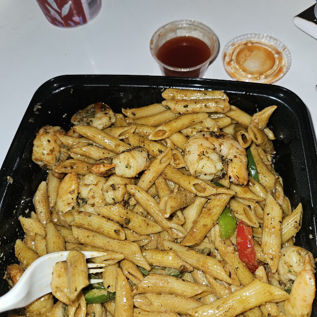 Rasta Pasta with Garlic Herb Shrimp