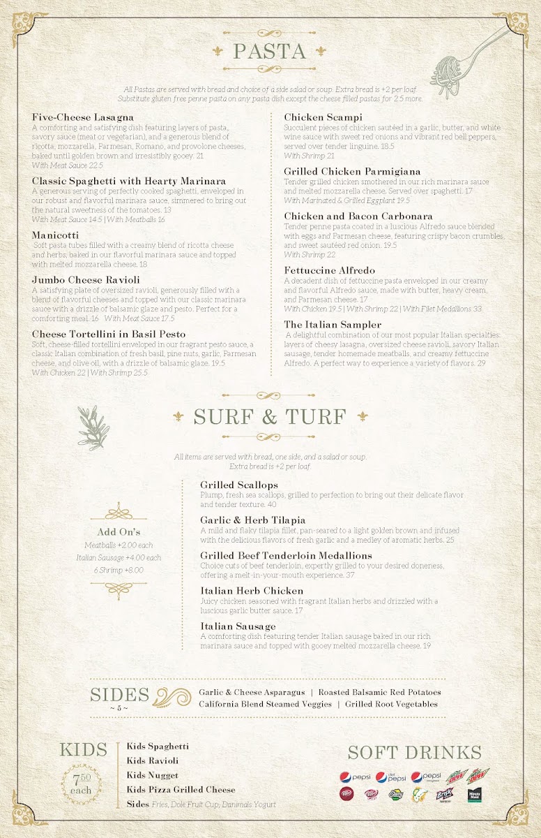 Voltolini's menu board