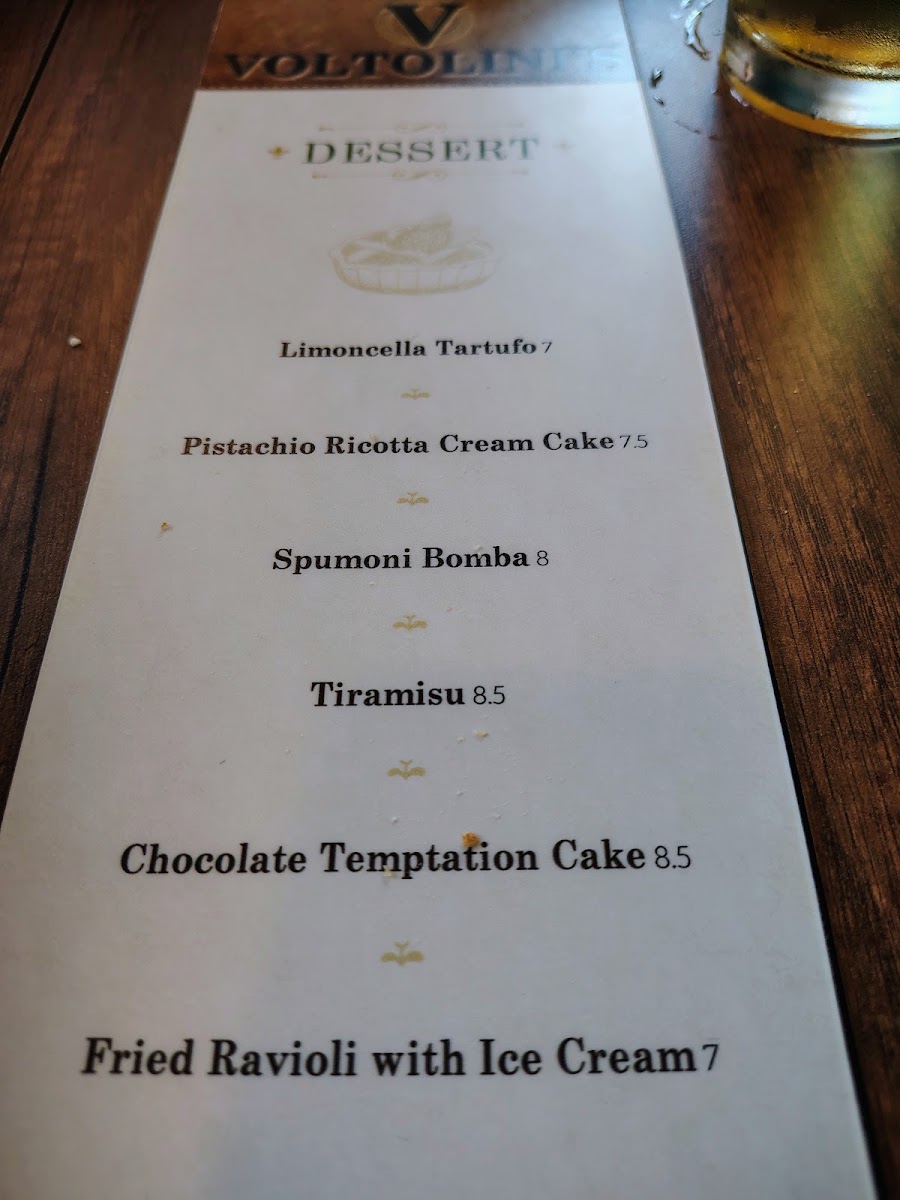 Voltolini's menu board