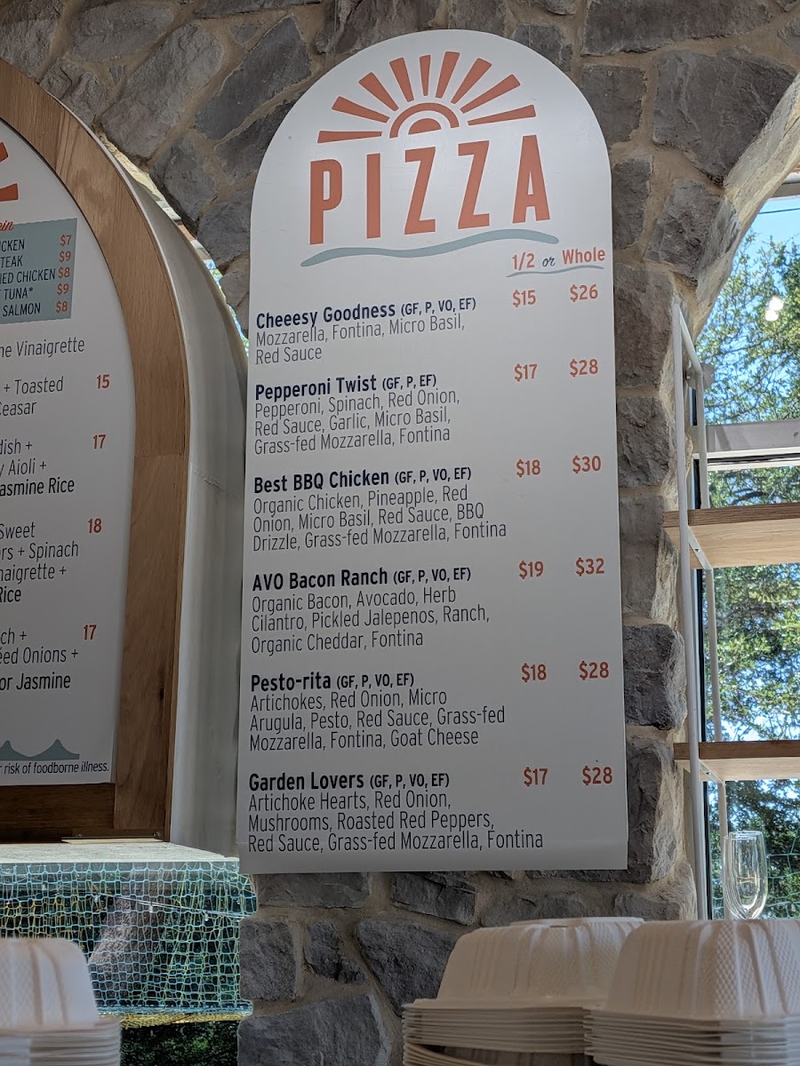 Nectarine menu board