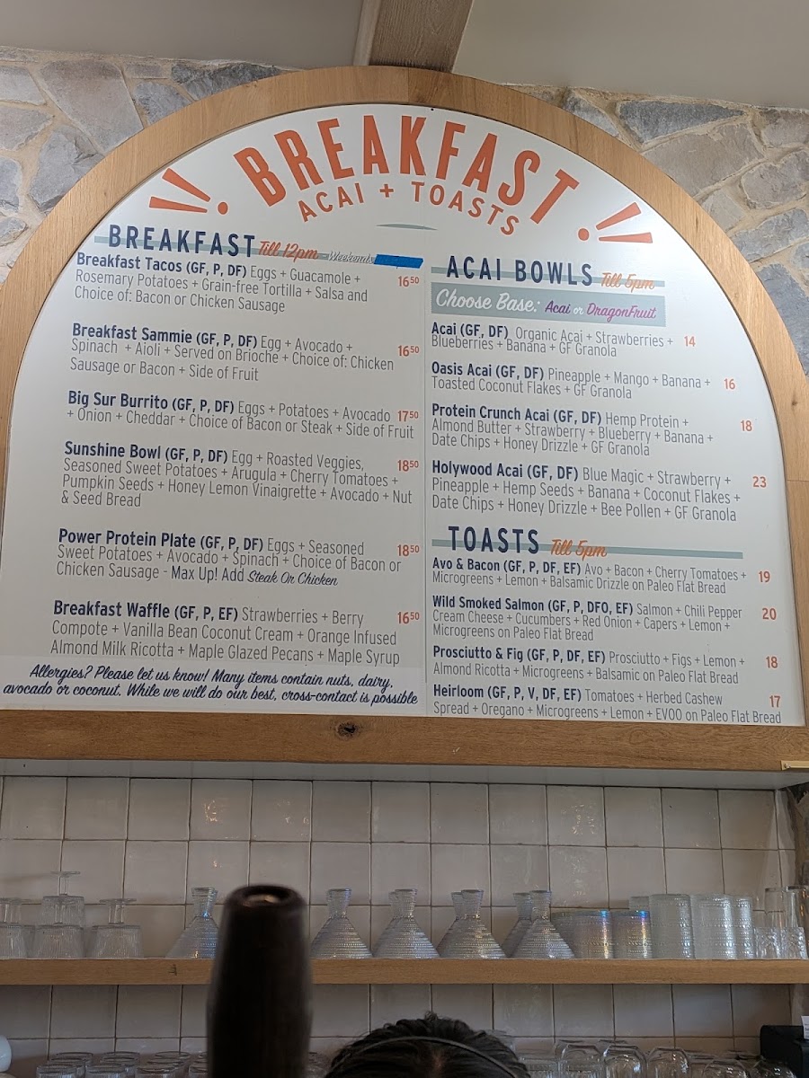 Nectarine menu board