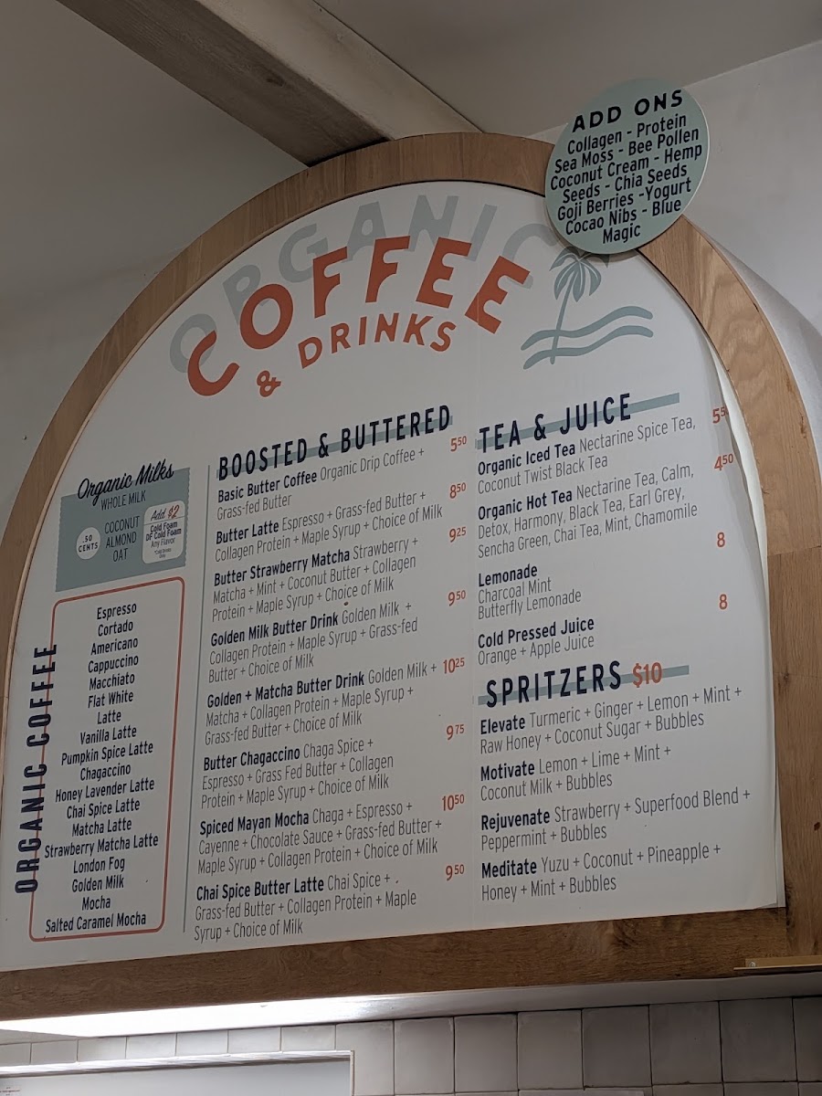 Nectarine menu board