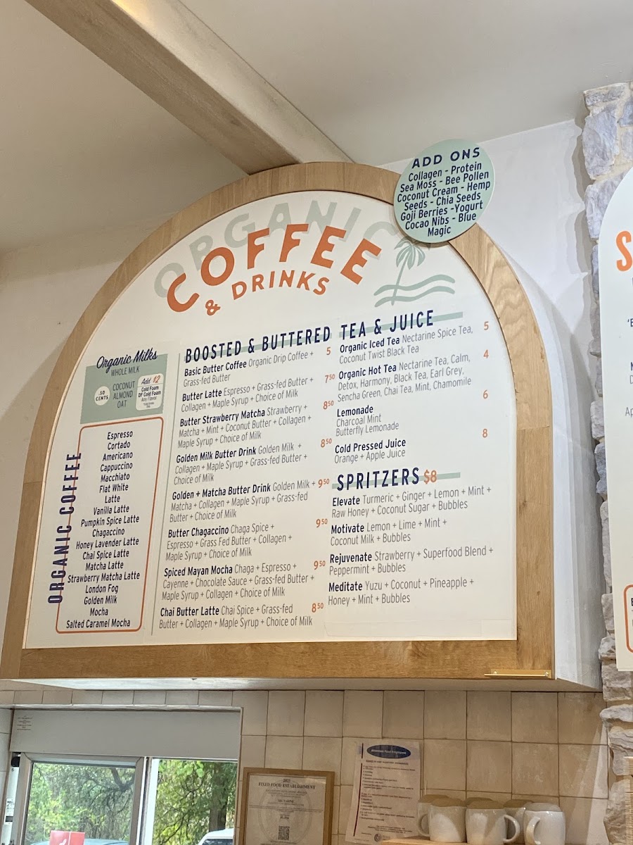 Nectarine menu board