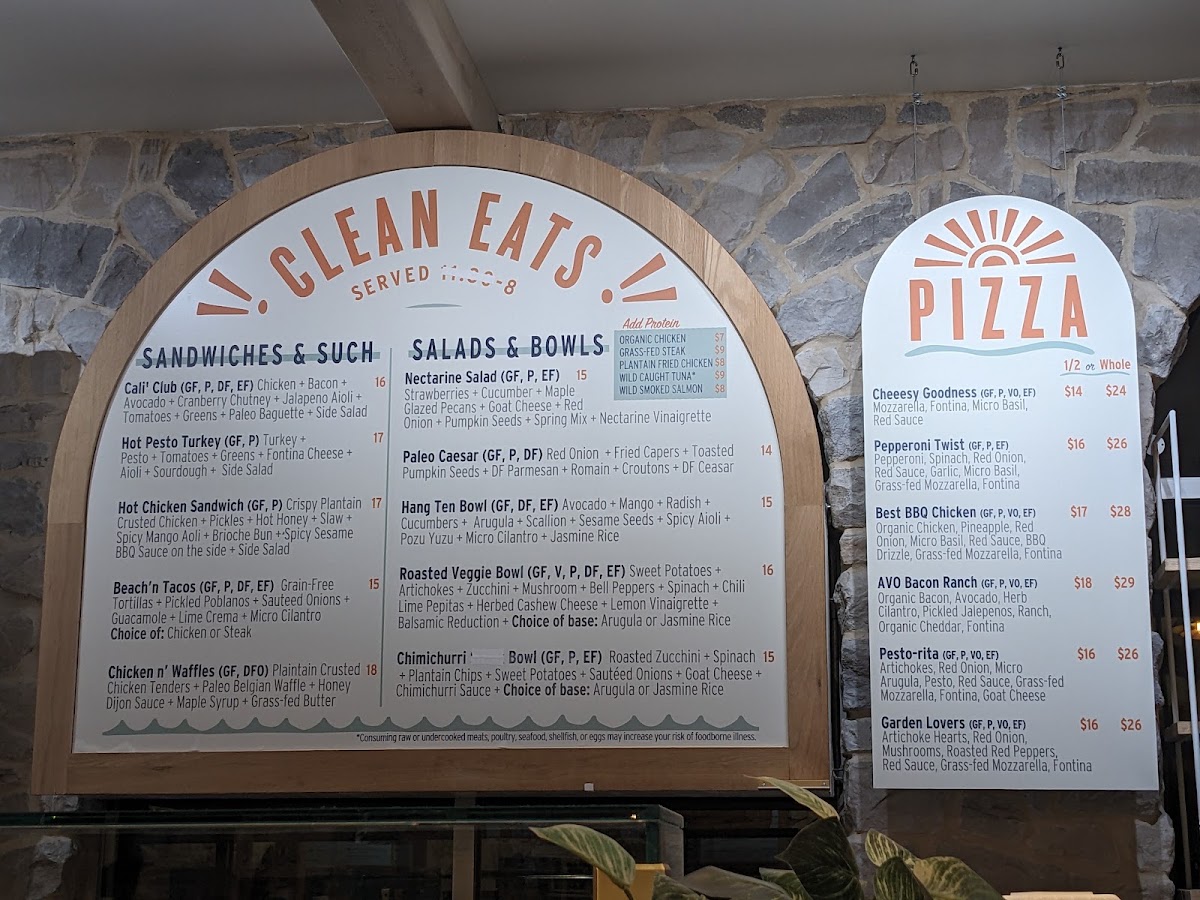 Nectarine menu board