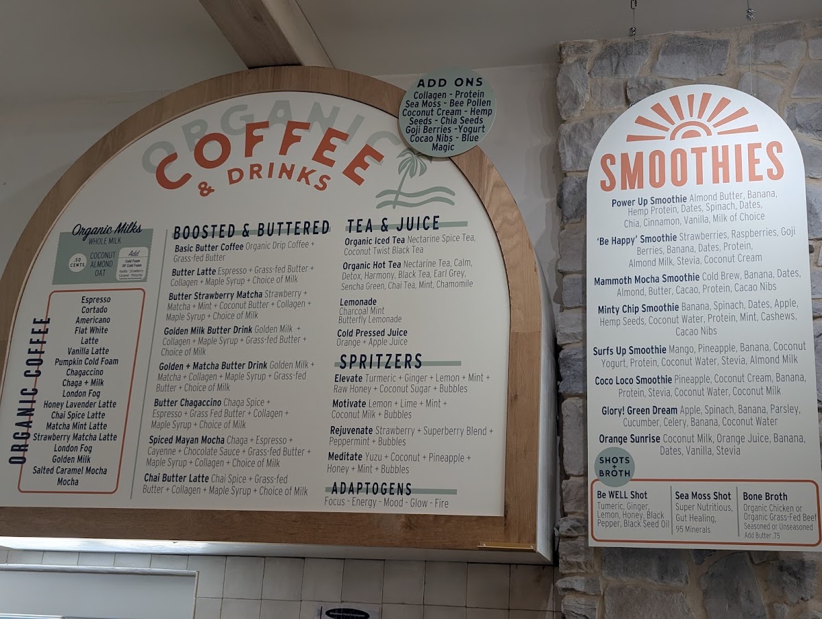 Nectarine menu board