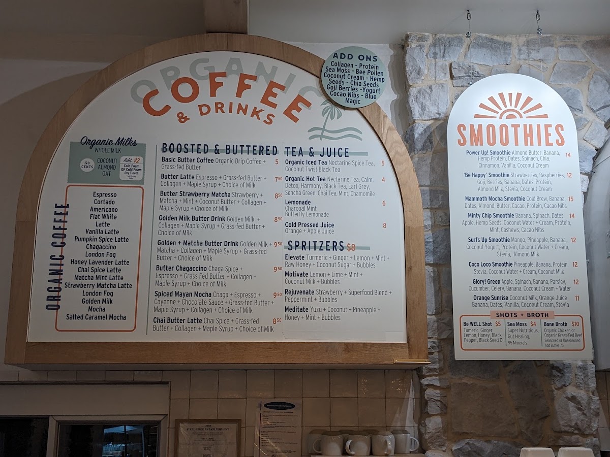Nectarine menu board
