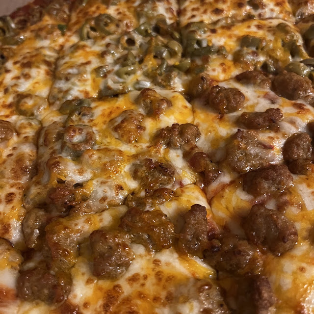Sausage and Olive Pizza