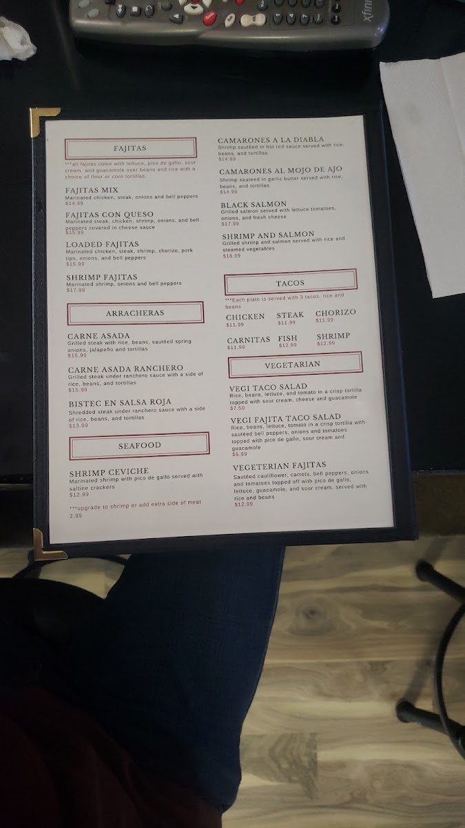 Empireo menu board