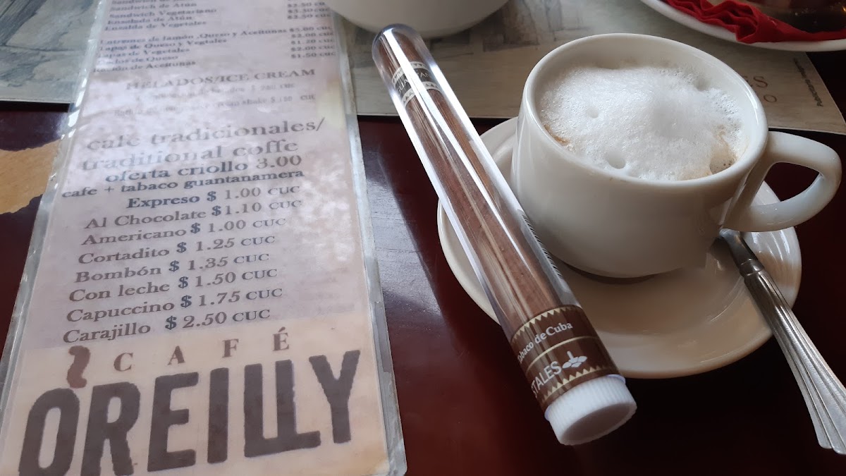Café O'Reilly menu board