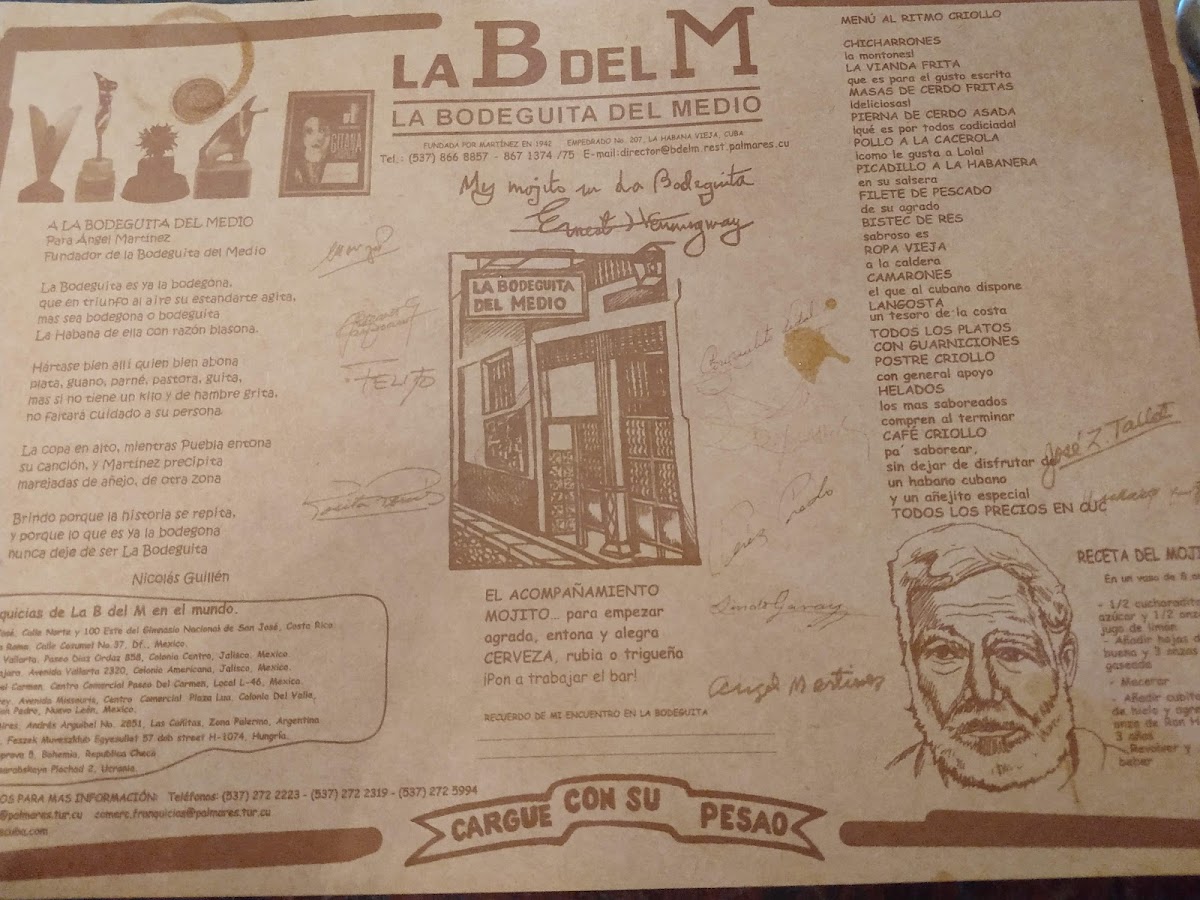 Café O'Reilly menu board