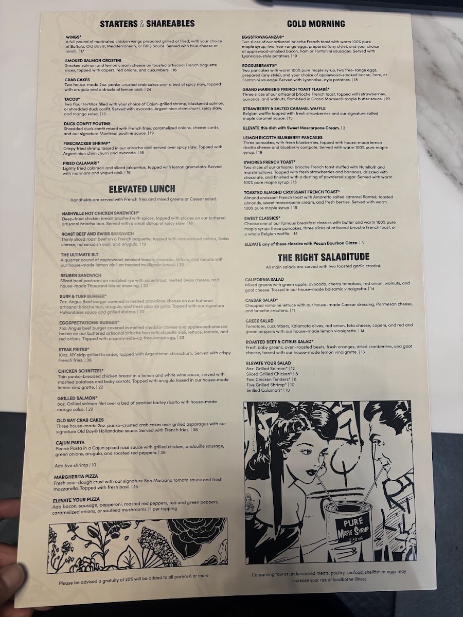 Eggspectation - Knoxville menu board