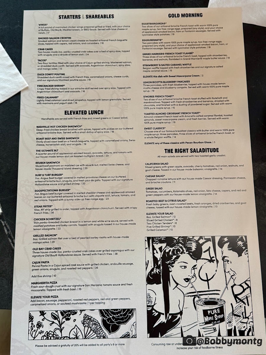Eggspectation - Knoxville menu board