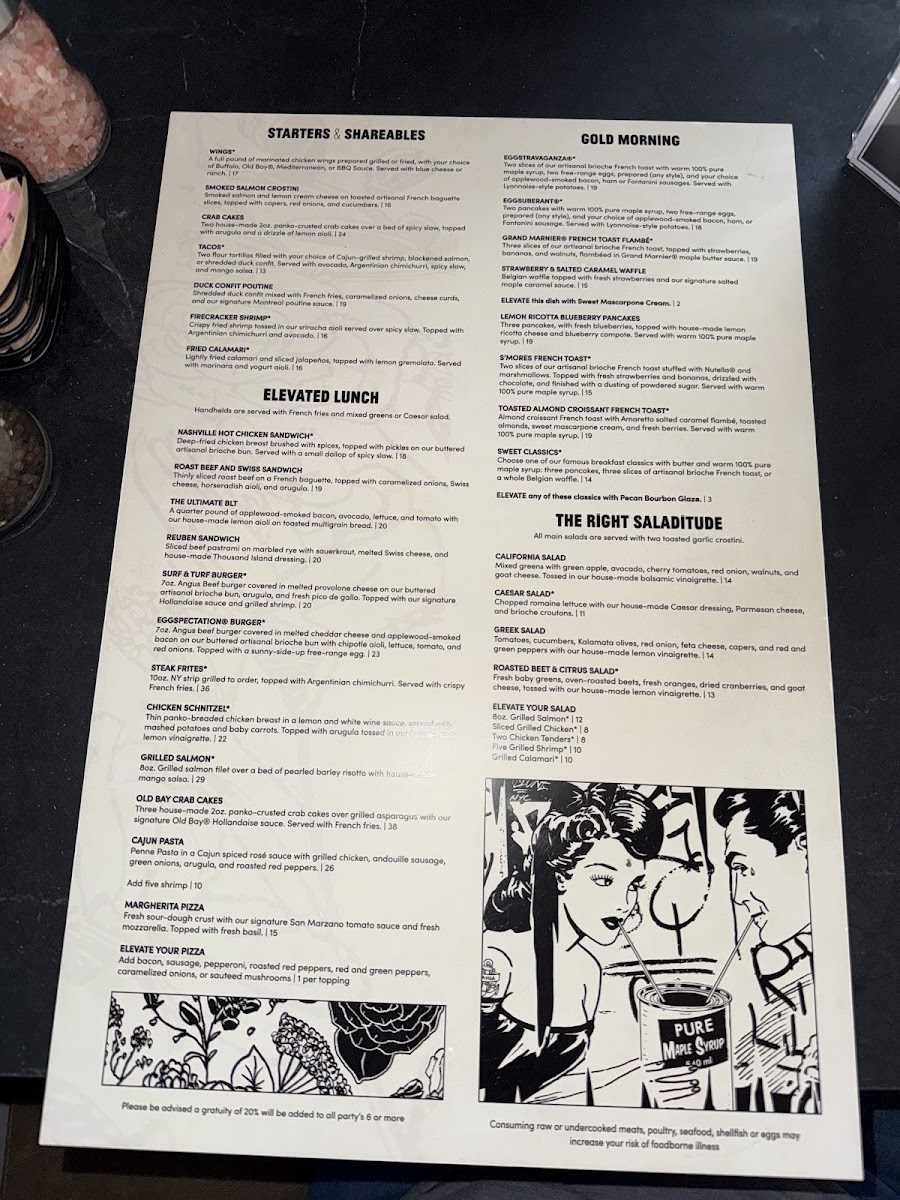 Eggspectation - Knoxville menu board