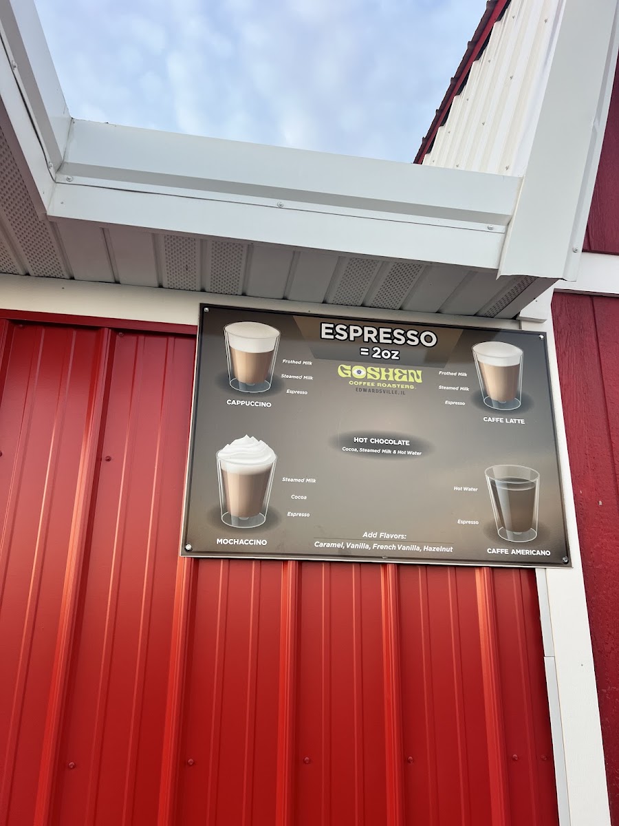 Slots and Scoops menu board