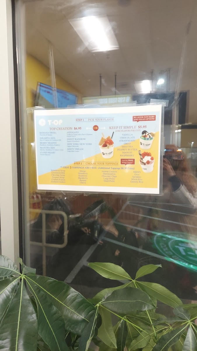 T-op Poke Bowl & Bubble Tea menu board