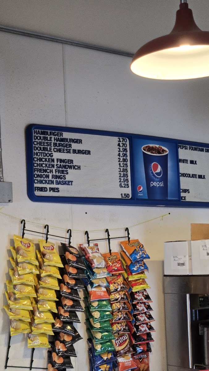 C.F. Penn Hamburgers menu board