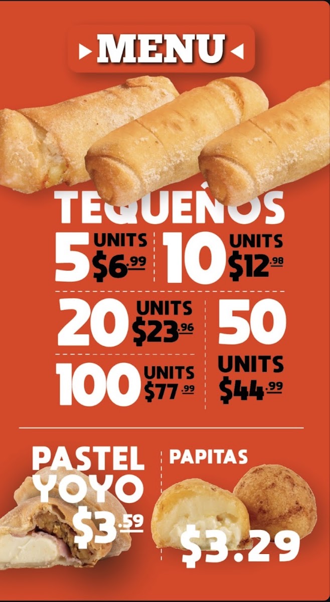 Pastel Pizza menu board