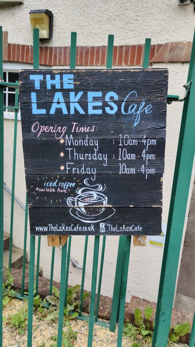 The Lakes Café menu board