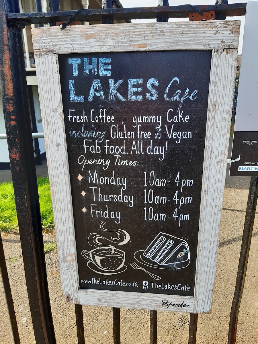 The Lakes Café menu board