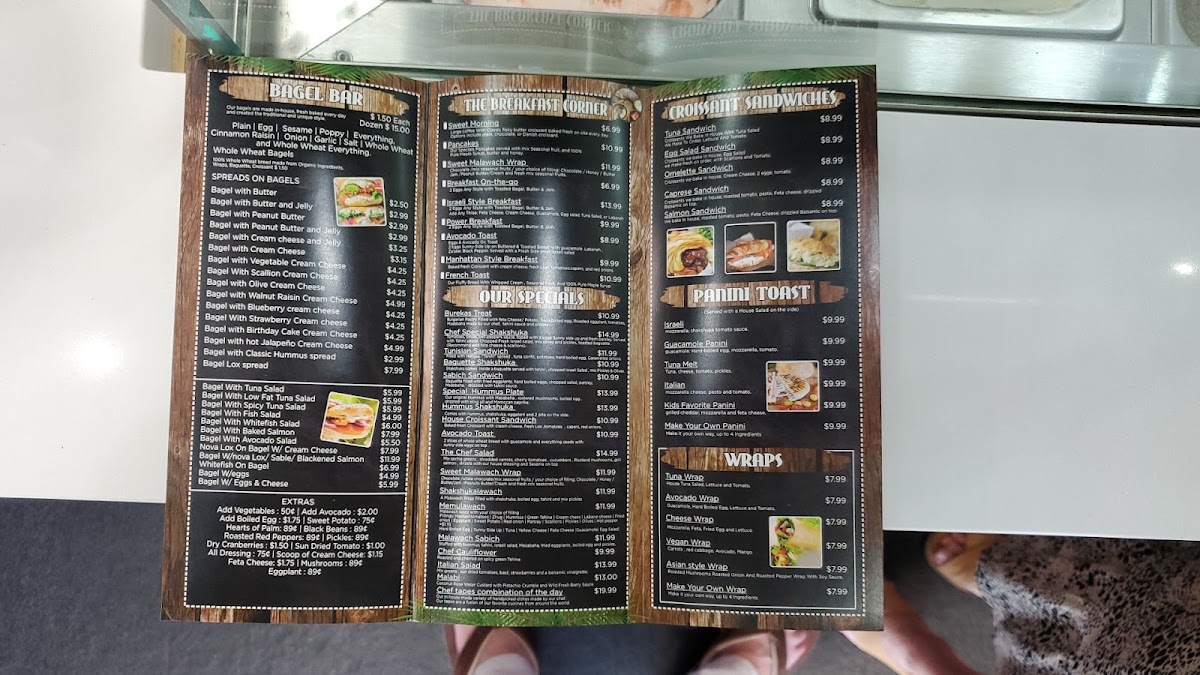 House Of Bagels menu board