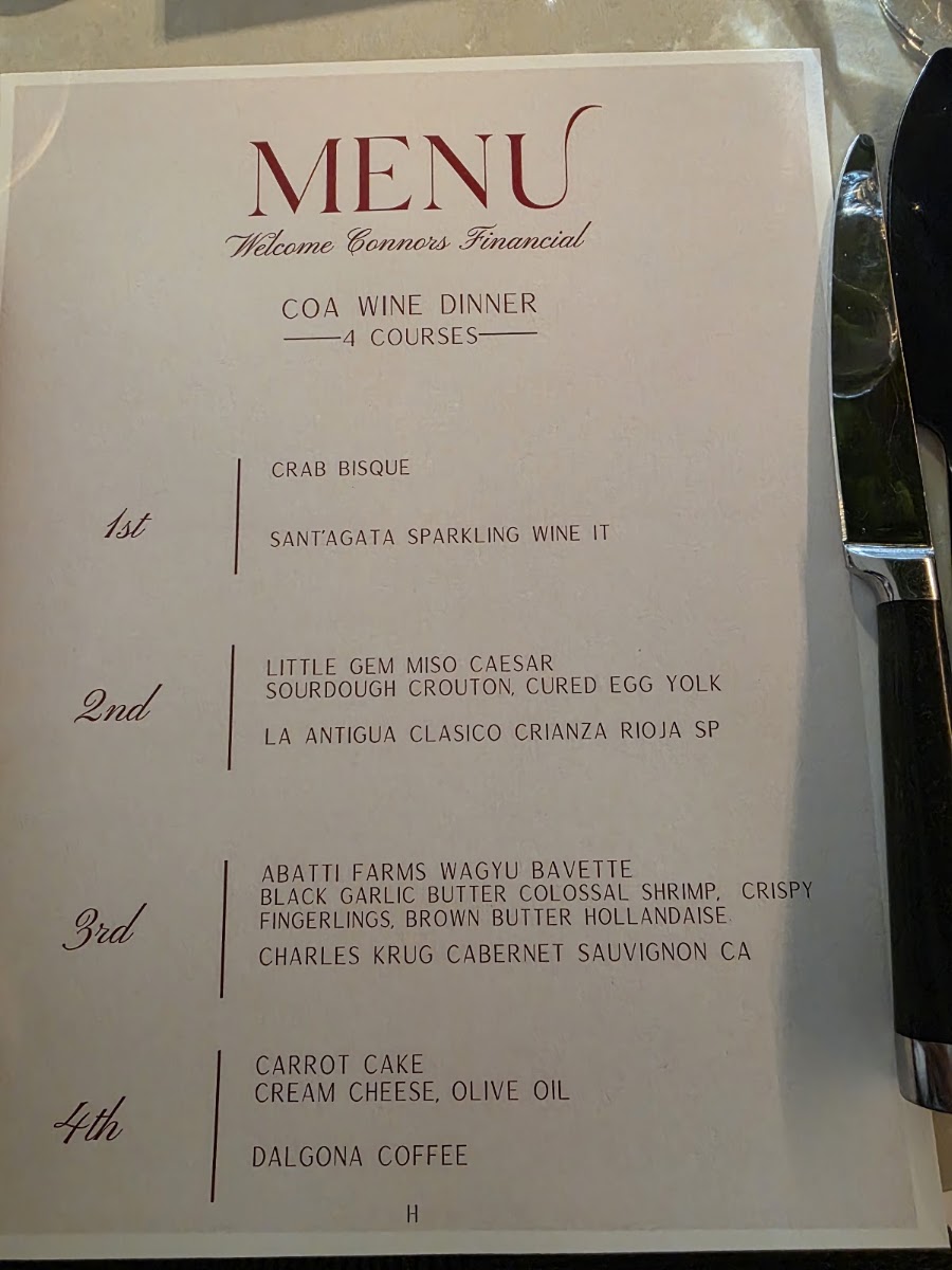 Coa Cocoa Beach menu board