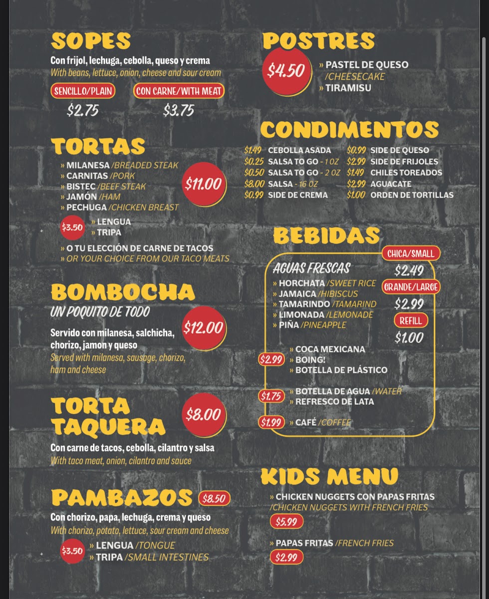 Tacos La Banqueta Puro DF menu board