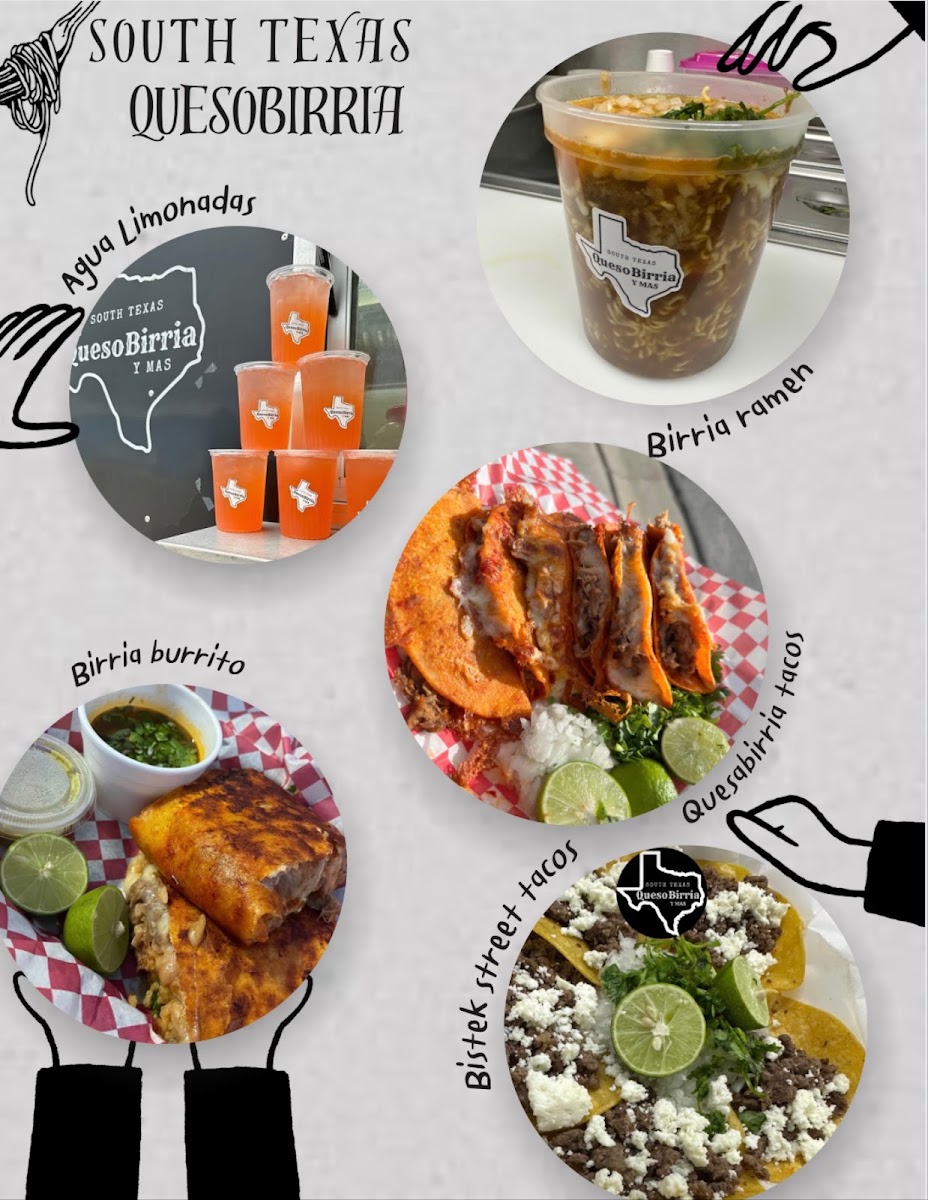 South Texas Quesobirria menu board