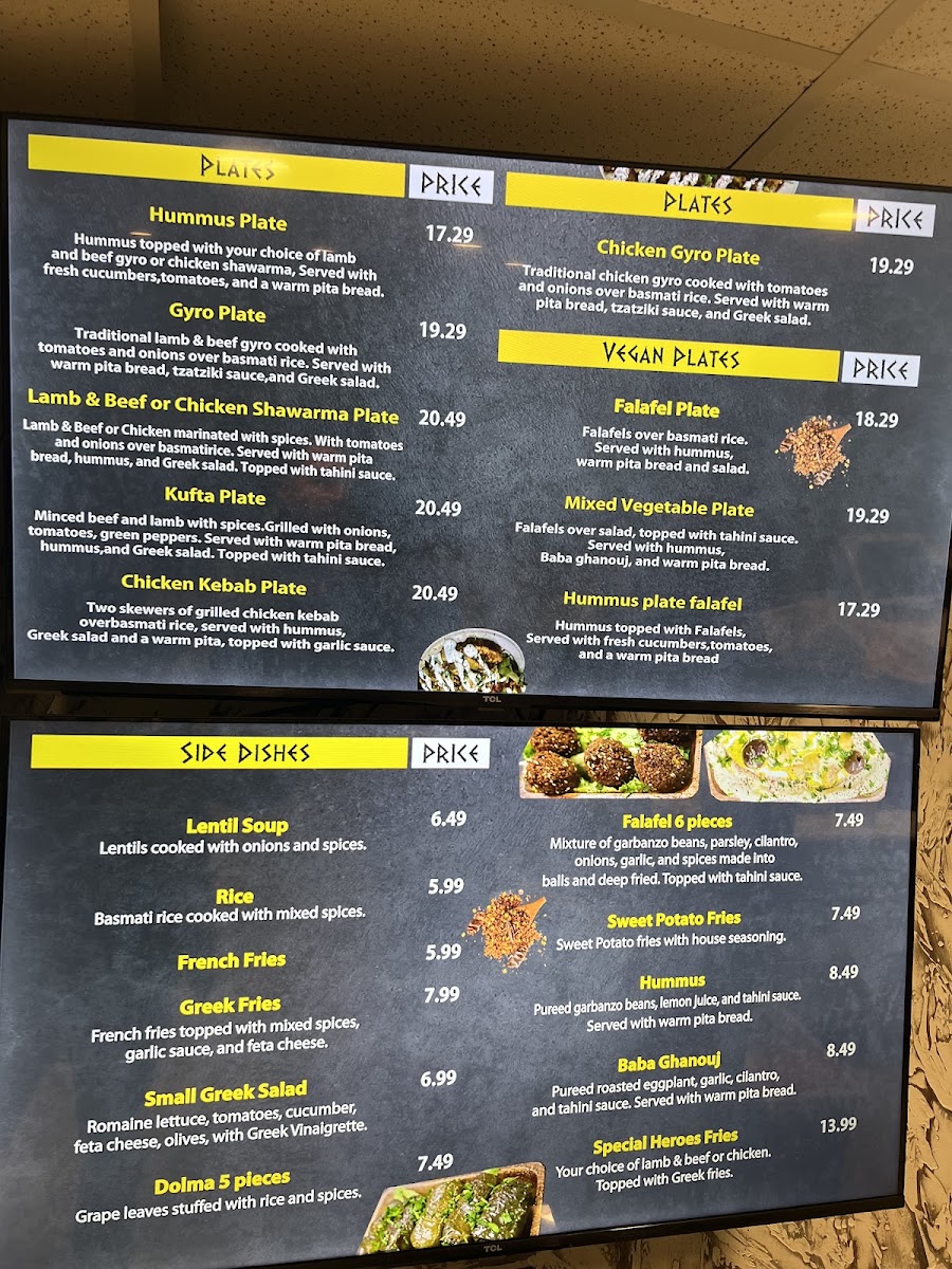 Gyro Makers Edmonds menu board