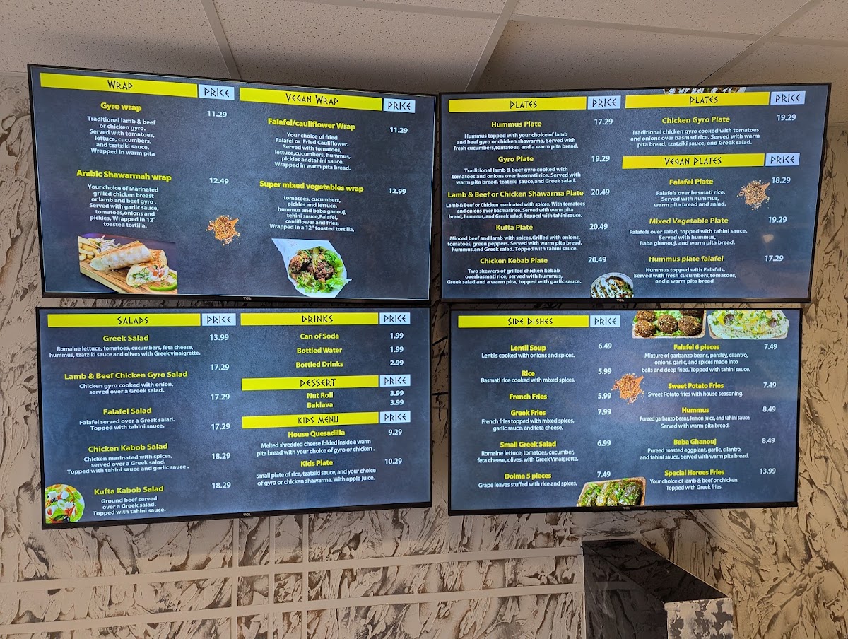Gyro Makers Edmonds menu board