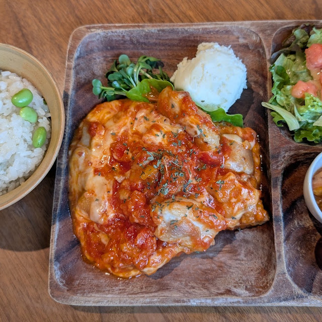 枝豆おこわランチ