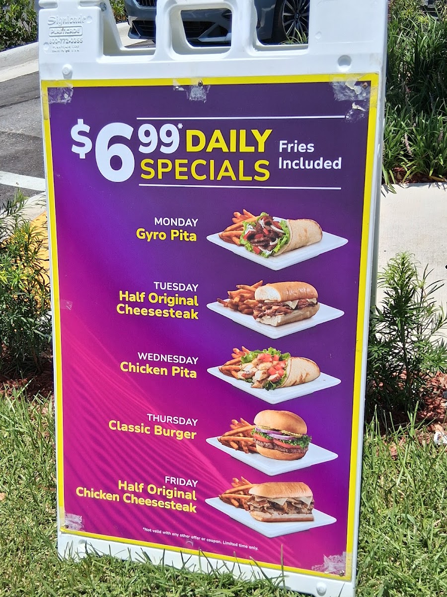 Miami Grill menu board